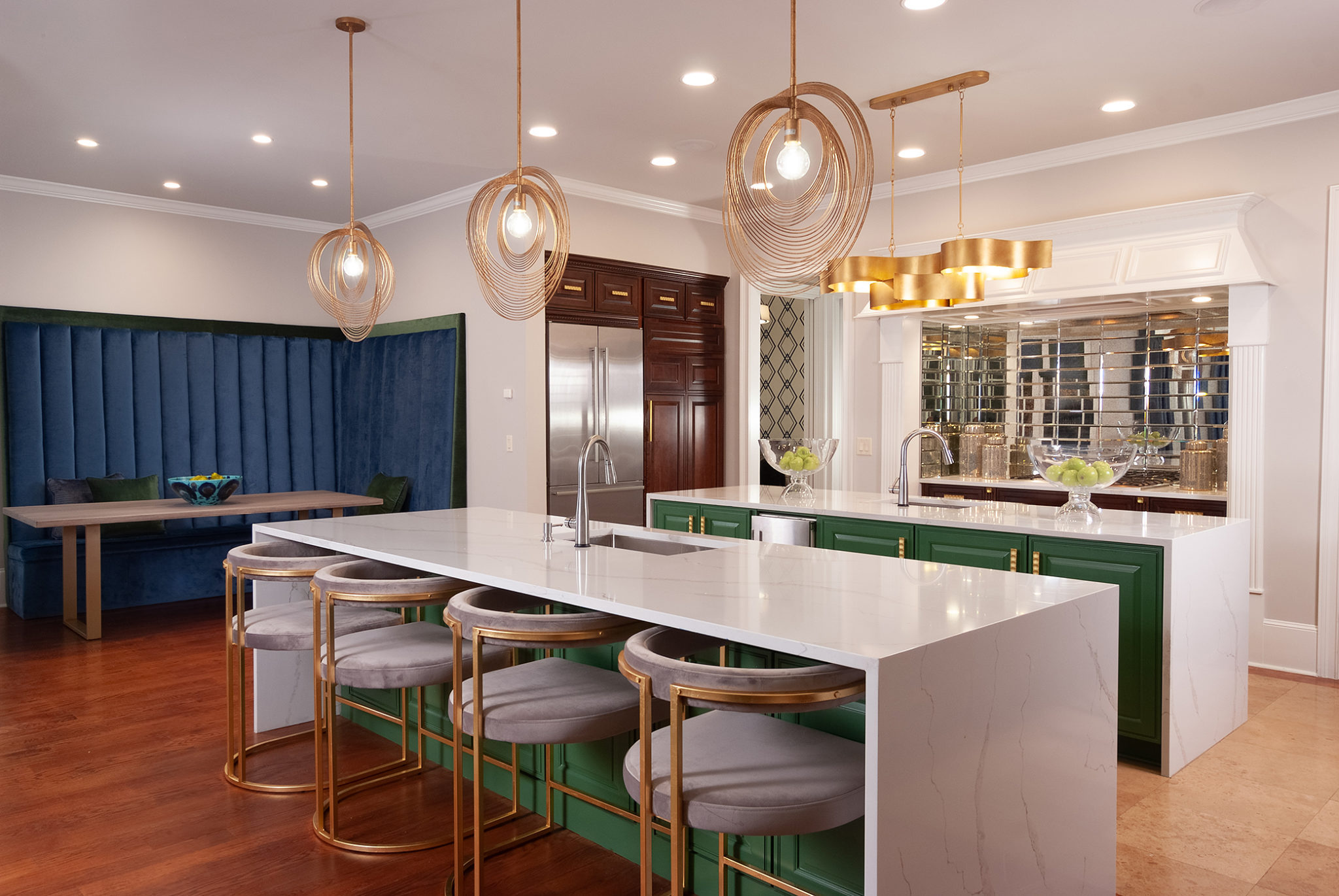 green modern kitchen design