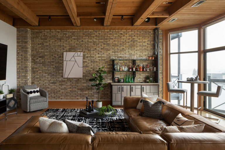 industrial style design with all brown interior