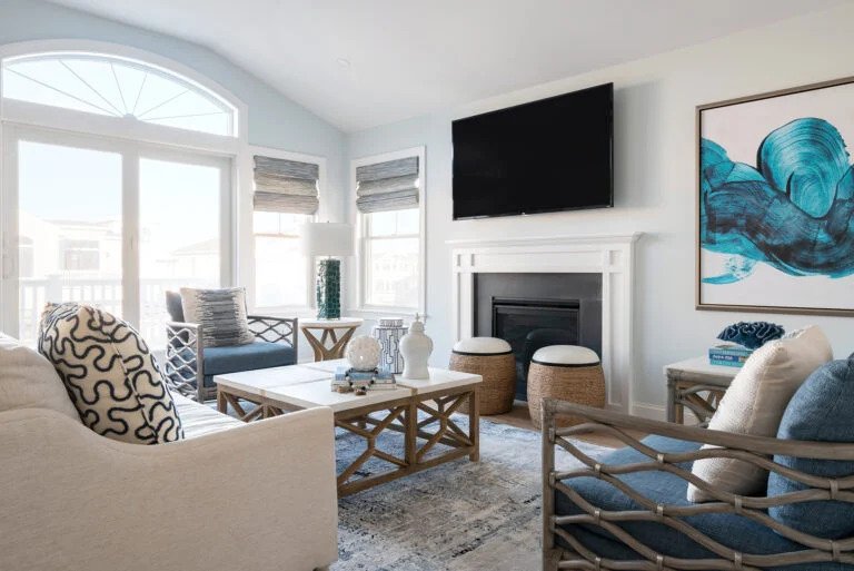 coastal style design living room 